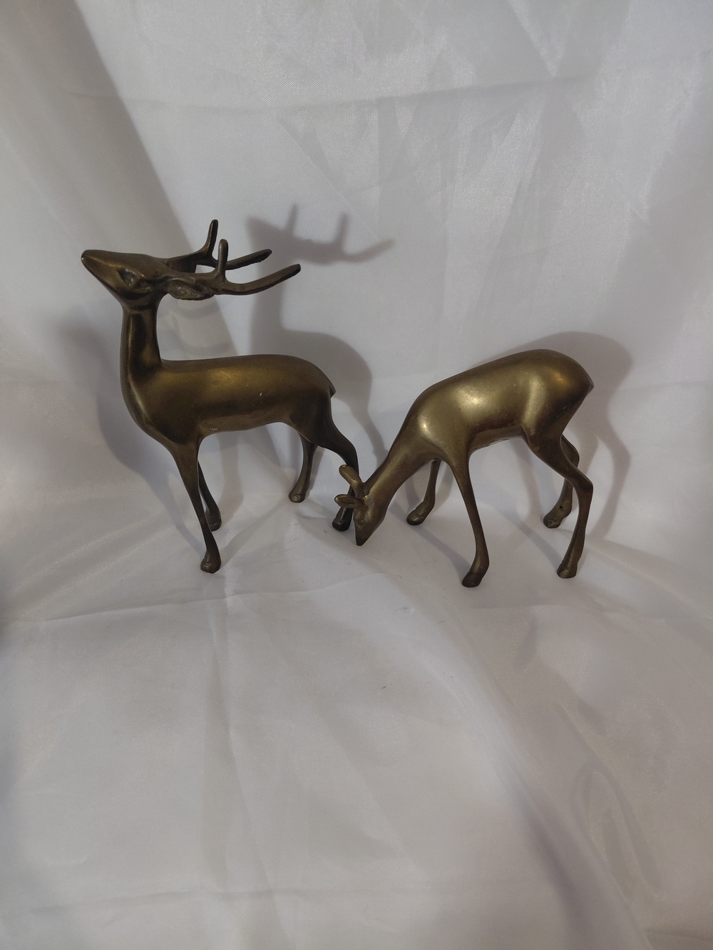 Source Unknown Brass-Tone Deer Figurine Set - Gold Finish